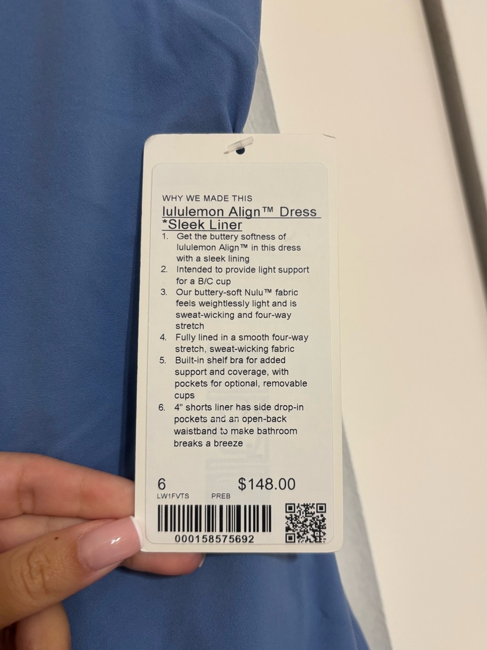 lululemon athletica Light Blue Scoop Neck Tank Dress - Picture 5 of 6